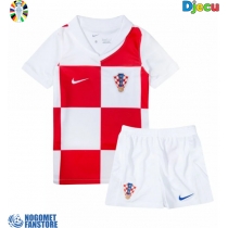 Hrvatska Domaci Dres za djecu EP 2024 Kratak Rukav (+ Kratke hlače)